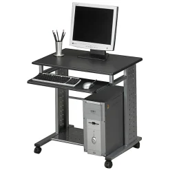 Mayline Eastwinds Empire Mobile PC Workstation, 29 3/4"H x 23 1/2"W x 29 3/4"D, Anthracite/Metallic Gray