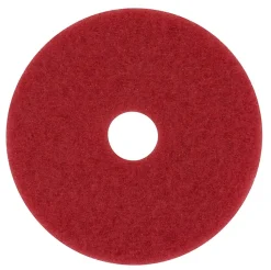 3M™ 5100 Buffer Floor Pads, 13" Diameter, Red, Case Of 5