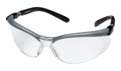 3M™ BX Protective Eyewear, Black/Silver Frame, Clear Lens