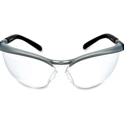 3M™ BX Protective Eyewear, Black/Silver Frame, Clear Lens