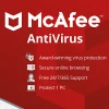 McAfee® AntiVirus, For 1 PC, Antivirus Internet Security Software, 1-Year Subscription, Product Key