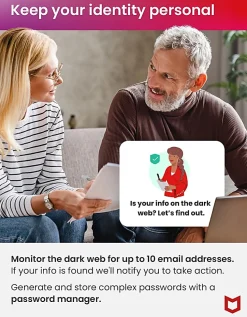 McAfee® LiveSafe AntiVirus & Internet Security Software, For Unlimited Devices, 1-Year Subscription, Windows®/Mac®/Android/iOS/ChromeOS, Product Key