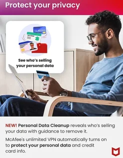 McAfee® LiveSafe AntiVirus & Internet Security Software, For Unlimited Devices, 1-Year Subscription, Windows®/Mac®/Android/iOS/ChromeOS, Product Key