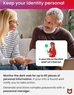 McAfee®+ Premium Antivirus & Internet Security Software, Family, - MPP21EODURFLM