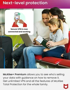 McAfee®+ Premium Antivirus & Internet Security Software, Family, - MPP21EODURFLM