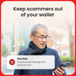 McAfee® Total Protection Antivirus & Internet Security Software, 1 Device, 1-Year Subscription, Auto-Renewal, Product Key, MTP41EOD1RAAM