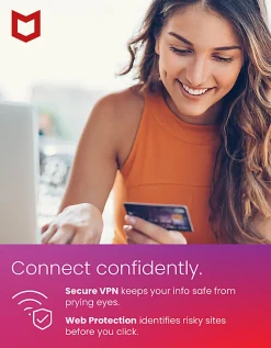 McAfee® Total Protection, For 10 Devices, Antivirus Security Software, 1-Year Subscription, Product Key