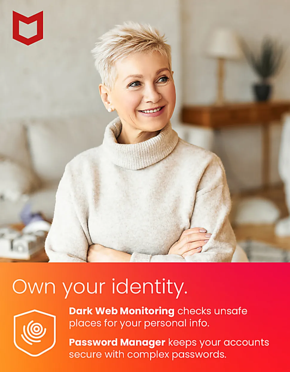 McAfee® Total Protection, For 5 Devices, Antivirus Security Software, 1-Year Subscription, Product Key