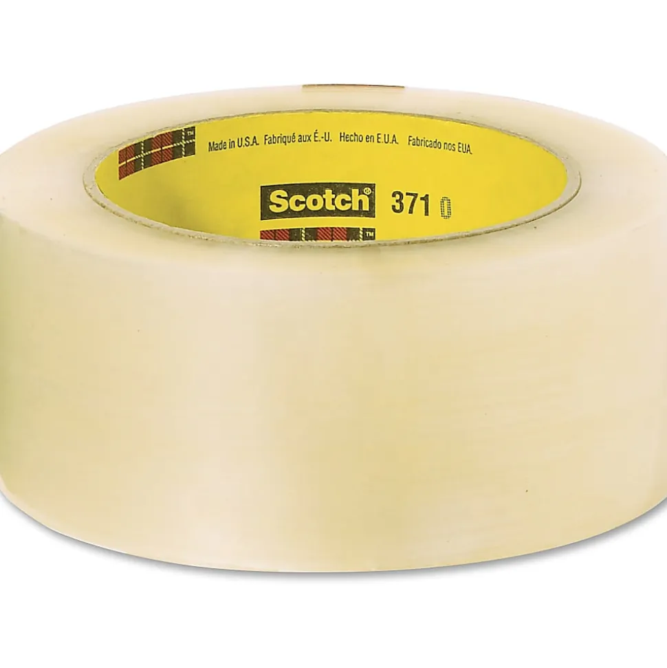 3M™ 371 Carton Sealing Tape, 2" x 110 Yd., Clear, Case Of 36
