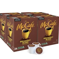 McCafe® Breakfast Blend Coffee, K-Cups, Box Of 24 Pods, Case Of 4 Boxes