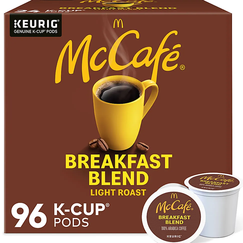 McCafe® Breakfast Blend Coffee, K-Cups, Box Of 24 Pods, Case Of 4 Boxes