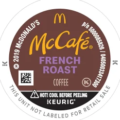 McCafe French Roast Coffee K-Cup Pods, 8.3 Oz, Box Of 24 Pods