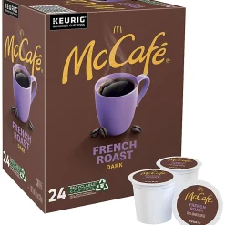 McCafe French Roast Coffee K-Cup Pods, 8.3 Oz, Box Of 24 Pods