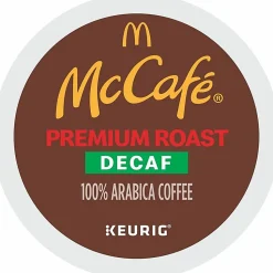 McCafe K-Cup, Pod Coffee - Medium - K-Cup, Pod - Premium Roast Decaf - Kosher - Decaffeinated - 48 / Pack