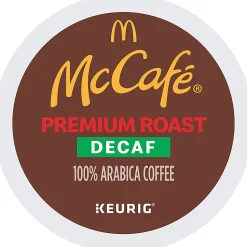 McCafe McCaf Decaf Medium Premium Roast Coffee K Cup Pods, 8.3 Oz, Pack Of 24 K Cup Pods