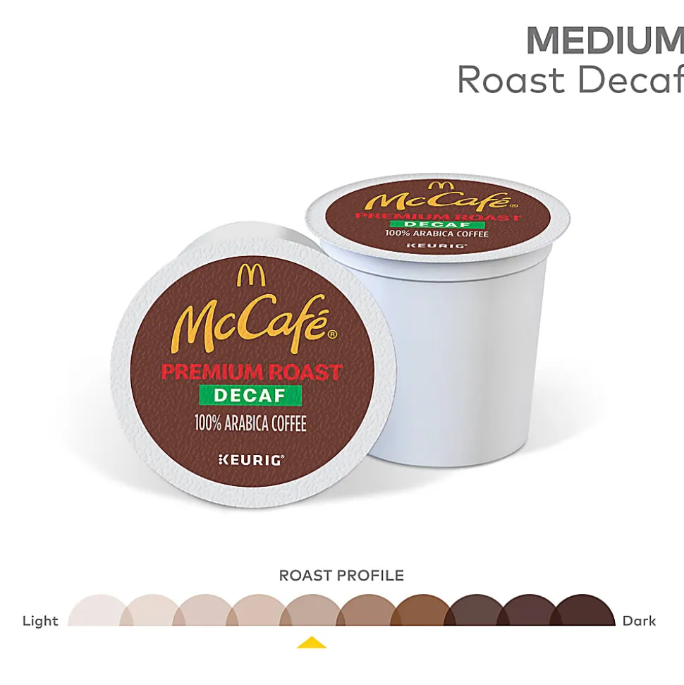 McCafe McCaf Decaf Medium Premium Roast Coffee K Cup Pods, 8.3 Oz, Pack Of 24 K Cup Pods