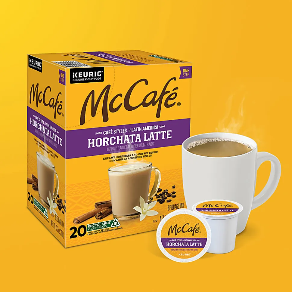 McCafe McCaf K Cup Horchata Latte Medium Roast K Cups, Box Of 20 K Cups