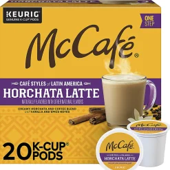 McCafe McCaf K Cup Horchata Latte Medium Roast K Cups, Box Of 20 K Cups