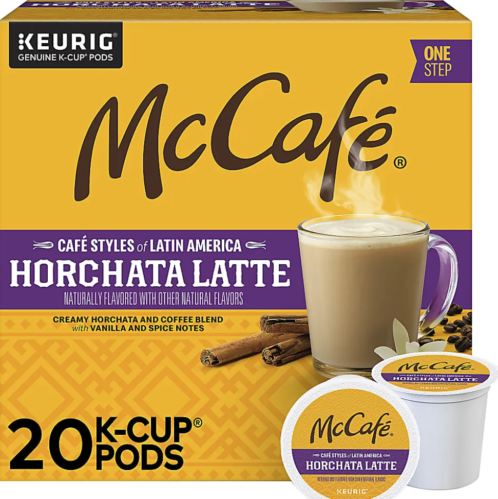 McCafe McCaf K Cup Horchata Latte Medium Roast K Cups, Box Of 20 K Cups