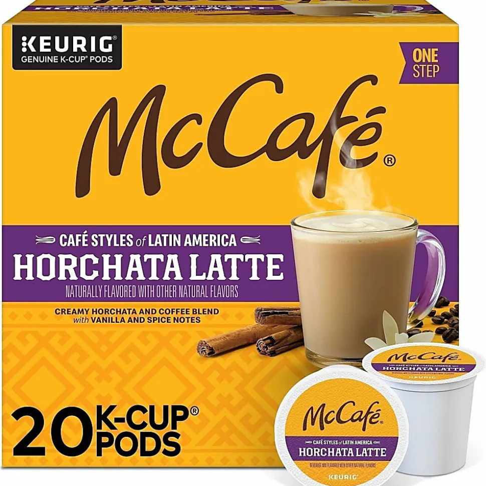 McCafe McCaf K Cup Horchata Latte Medium Roast K Cups, Box Of 20 K Cups