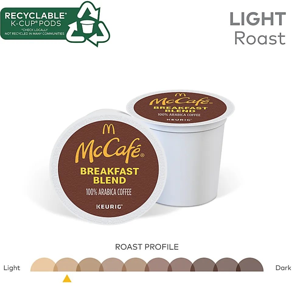 McCafe® Single-Serve Coffee K-Cup® Pods, Breakfast Blend, Carton Of 24