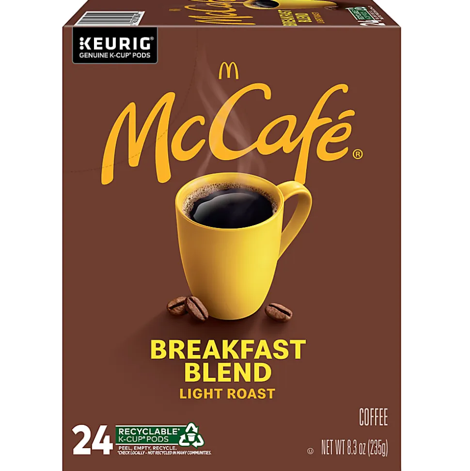 McCafe® Single-Serve Coffee K-Cup® Pods, Breakfast Blend, Carton Of 24