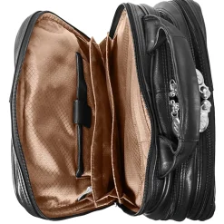 McKlein Lincoln Park Leather Convertible Computer Backpack, Black
