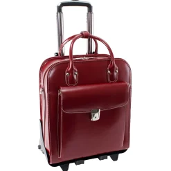 McKleinUSA La Grange Ladies Rolling Briefcase With 15.4" Laptop Pocket, Red