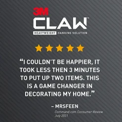 3M CLAW Drywall Picture Hanger, 3PH65M2ES