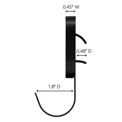 3M CLAW 25 lb. Drywall Hooks, Black, Great for Hanging Backpacks, Jackets, Bath Towels and Home Décor, 1 Hook