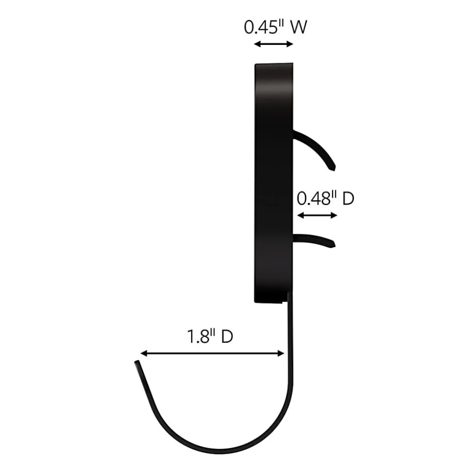 3M CLAW 25 lb. Drywall Hooks, Black, Great for Hanging Backpacks, Jackets, Bath Towels and Home Décor, 1 Hook