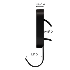 3M CLAW 15 lb. Drywall Hooks, Black, Great for Hanging Backpacks, Jackets, Bath Towels and Home Décor, 1 Hook
