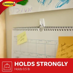 3M Command General Purpose Removable Plastic Hooks, Micro, 0.5 Lb Capacity, Pack Of 3