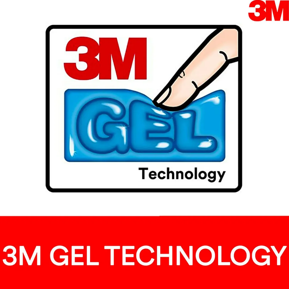 3M™ Compact Gel Keyboards Wrist Rest With Antimicrobial Protection, 18" Wide, Black