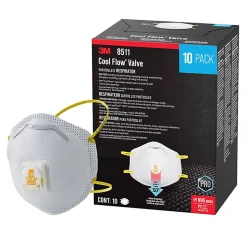 3M™ Cool Flow Paint Sanding Valved Respirator N95, 8511P10-DC-PS, Pack of 10