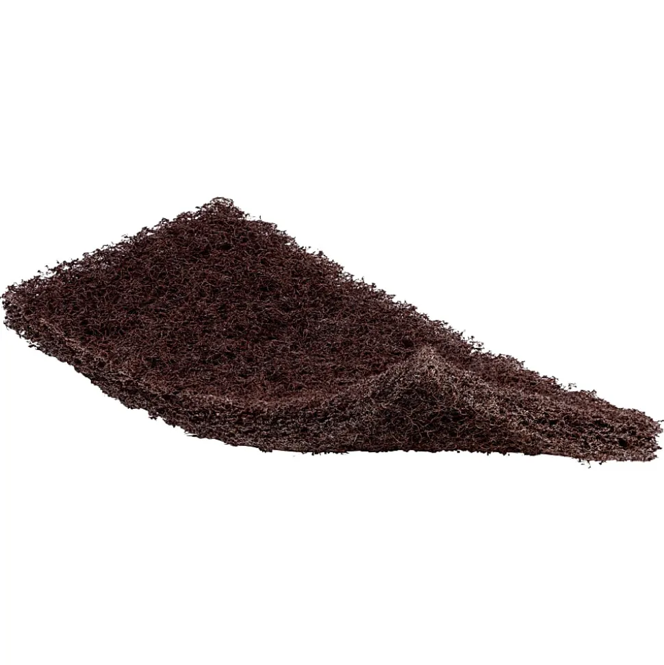 3M™ Doodlebug™ Pads, Scrub 'n Strip, 4 5/8" x 10", Brown, 10 Pads Per Box, 1 Box Per Case