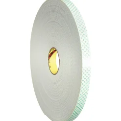 3M™ 4008 Double-Sided Foam Tape, 3" Core, 2" x 5 Yd., Natural