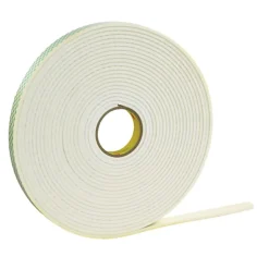 3M® 4004 Double Sided Foam Tape, 1" x 18 Yd., 1/4", Natural