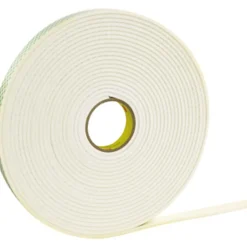 3M® 4466 Double Sided Foam Tape, 1" x 5 Yd., White, 1/16"