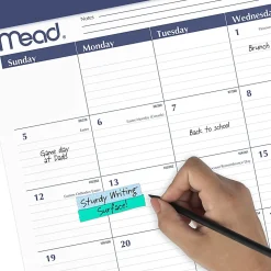 Mead® Basic Academic 2026-2027 Monthly Desk Pad Calendar, Standard, 21 3/4" x 17"