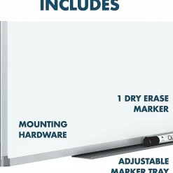 Mead® Basic Melamine Dry-Erase Whiteboard, 48