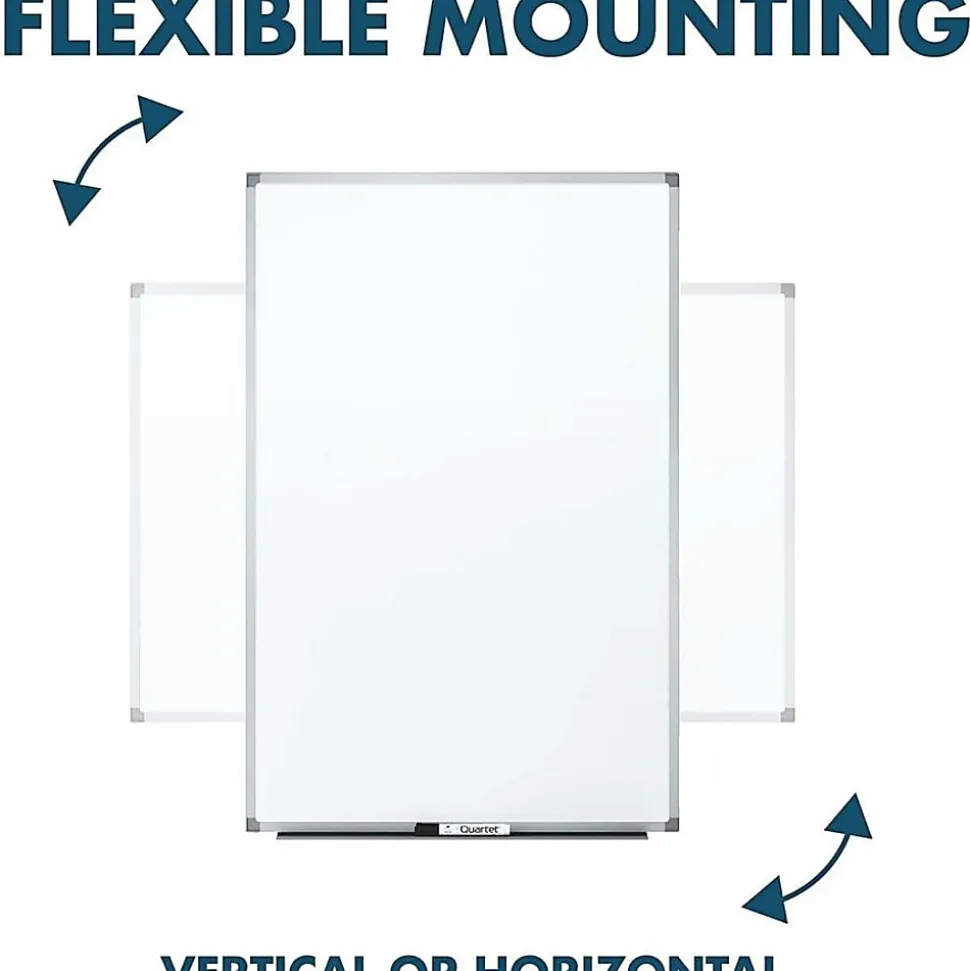 Mead® Basic Melamine Dry-Erase Whiteboard, 48" x 96 1/2", Aluminum Frame With Silver Finish