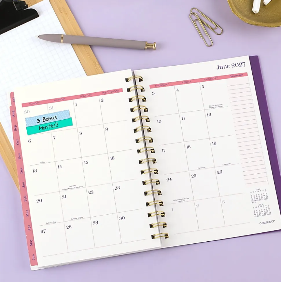 Mead Cambridge® Filbert Academic 2026-2027 Weekly Monthly Planner, Small, 5 1/2" x 8 1/2"