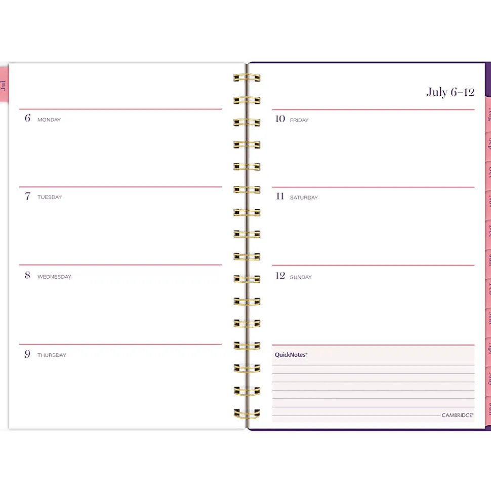 Mead Cambridge® Filbert Academic 2026-2027 Weekly Monthly Planner, Small, 5 1/2" x 8 1/2"