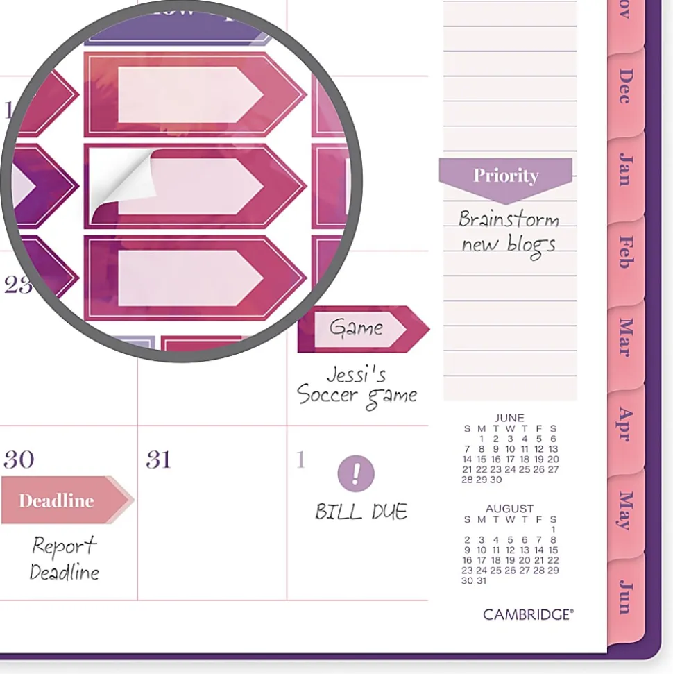 Mead Cambridge® Filbert Academic 2026-2027 Weekly Monthly Planner, Small, 5 1/2" x 8 1/2"