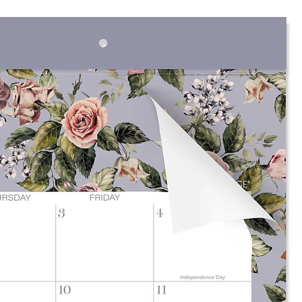 Mead Cambridge® Tea Rose Academic 2026-2027 Monthly Desk Pad Calendar, Standard, 17" x 21 3/4"