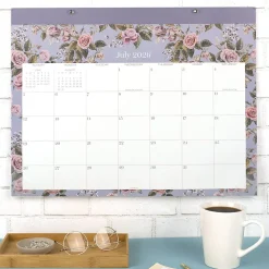 Mead Cambridge® Tea Rose Academic 2026-2027 Monthly Desk Pad Calendar, Standard, 17