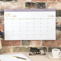 Mead Cambridge® WorkStyle® Academic 2026-2027 Monthly Desk Pad Calendar, Misty Lavender, Compact, 17 3/4