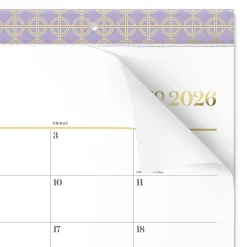 Mead Cambridge® WorkStyle® Academic 2026-2027 Monthly Desk Pad Calendar, Misty Lavender, Compact, 17 3/4