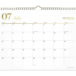 Mead Cambridge® WorkStyle® Academic 2026-2027 Monthly Wall Calendar, White, Medium, 12